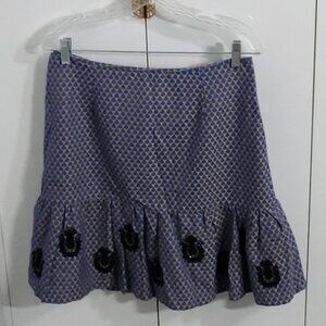 Anthropologie Leifsdottir Cataline Skirt Size 12 Blue